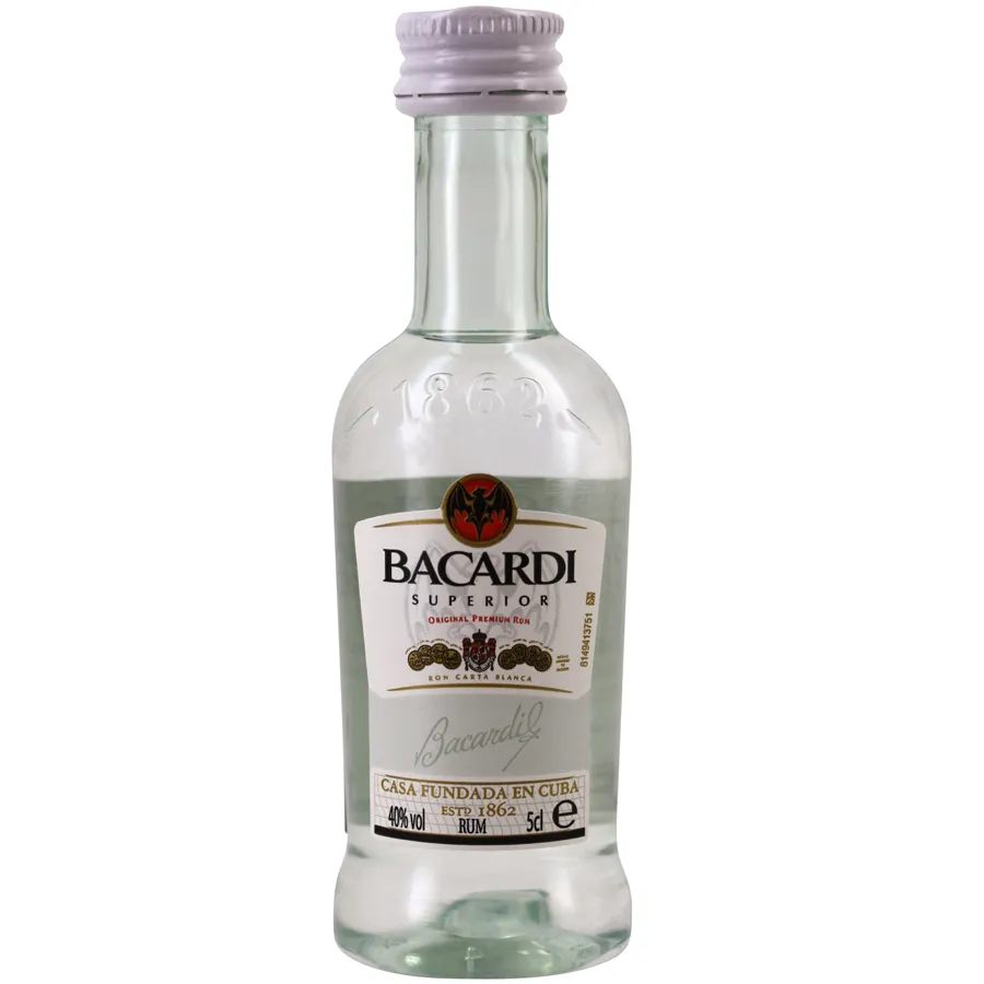 [RHBABA] Mignonnette de Rhum BACARDI superior blanc 5 cl 40°