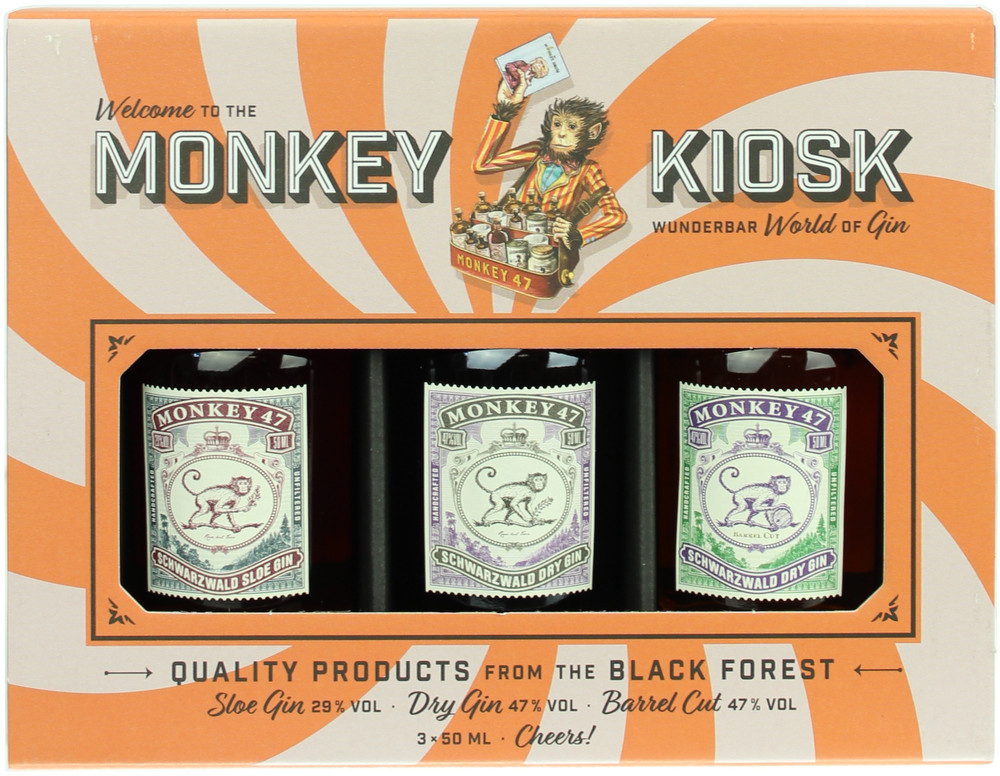 [GIANMO3] Box 3 mignonnettes Monkey Gin 15 cl 41°