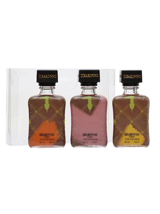 [LIANDIT] Box 3 mignonnettes d'Amaretto DISARONNO 5 cl 28° "TRUSSARDI"