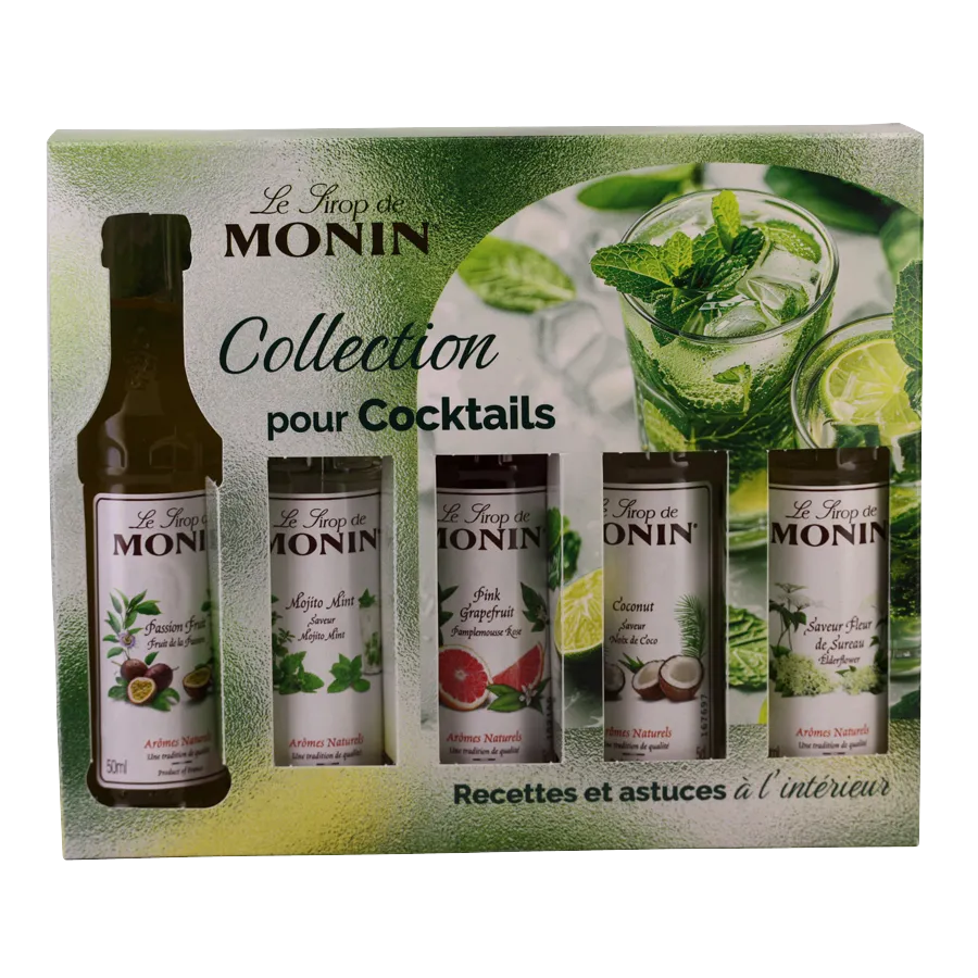 [SIMO5COK] Coffret 5 mignonnettes sirop MONIN cocktails