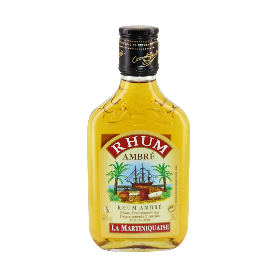 Flasque Rhum Ambré LA MARTINIQUAISE 20 cl 40°