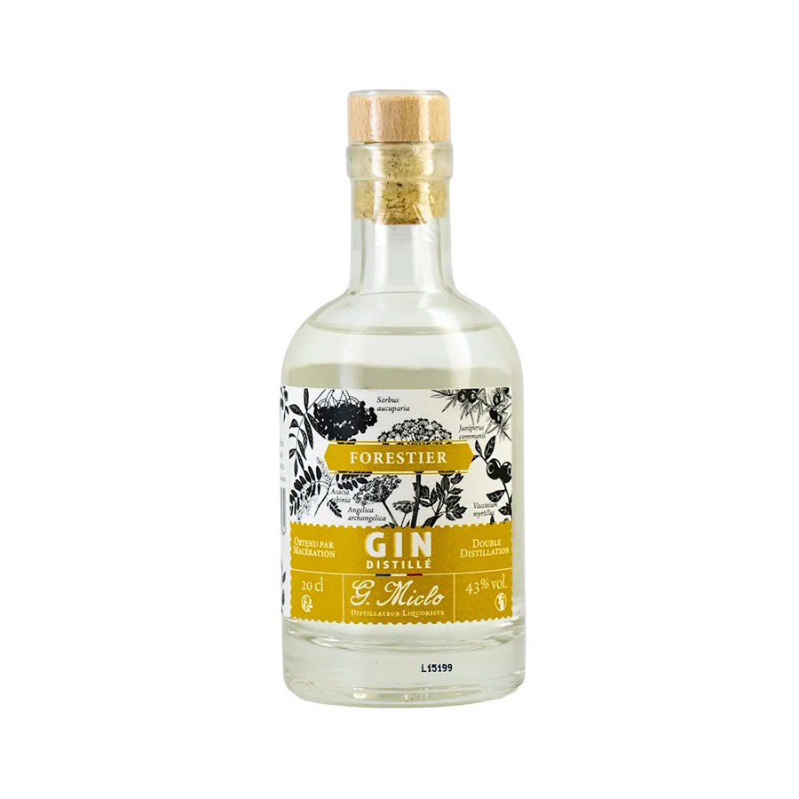 Flasque Gin forestier Miclo 20 cl 40°